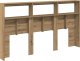 vidaXL Zagłówek z półkami i LED, dąb artisan, 180x17x102 cm 9