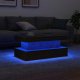 vidaXL Stolik kawowy z oświetleniem LED, czarny dąb, 90x50x40 cm (862256) 1