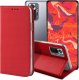 ETUI Z KLAPKĄ DO XIAOMI REDMI NOTE 10 PRO / 10 PRO MAX CZERWONE MAGNETYCZNE 1