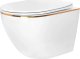 Misa WC podwieszana Rea Carlo Mini Rimless Flat Tornado GOLD EDGE 1