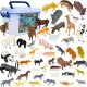Figurki Zwierzęta Zoo Zwierzątka Zestaw Figurek Dzikie Safari Kuferek 58 El 1