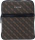 Guess, Vezzola, Flat Top Zip, Textile Crossbody Bag, Brown, For Men For Men 1