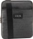Guess, Dan, Flat Top Zip, Textile Crossbody Bag, Grey, 19 x 23 x 2.5 cm, For Men For Men 1