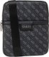 Guess, Dan, Flat Top Zip, Textile Crossbody Bag, Black, For Men For Men 1