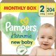 Pampers Harmonie Pieluszki, rozmiar 2, 4-8 kg, 204 szt. 1