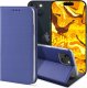 ETUI Z KLAPKĄ DO APPLE IPHONE 13 / 14 GRANATOWE ZAMYKANE MAGNETYCZNE KABURA 1