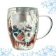 Szklanka termiczna z kwiatami w środku 350ml 1szt - SZK138 1