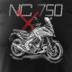 Koszulka z motocyklem na motor Honda NC 750 X NC750X męska czarna REGULAR S 1