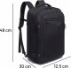 Plecak wodoodporny Bange na laptopa 17" miejski podróżny 47x29x17 cm do pracy samolotu męski damski z 3 organizerami Czarny 6