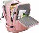 Plecak wodoodporny Bange na laptopa 15.6" miejski podróżny 46x31.5x20 cm do pracy samolotu damski z z gniazdem USB Różowy 5