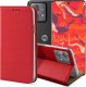ETUI Z KLAPKĄ DO MOTOROLA EDGE 40 NEO CZERWONE MAGNETYCZNE CASE KABURA 1