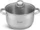 GARNEK Stalowy GRUBE 7x DNO z POKRYWKĄ 4,5L 22cm INDUKCJA Gaz 3006 5