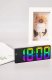 BUDZIK Zegar Z Alarmem Cyfrowy LUSTRO LED RGB Termometr Elektroniczny 4110 2