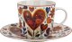 Filiżanka porcelanowa 220 ml + spodek Kolorowe Serca 4 1