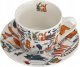 Filiżanka porcelanowa 230 ml + spodek Leniwe Koty 1