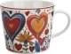 Filiżanka porcelanowa 220 ml + spodek Kolorowe Serca 2 2