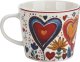 Filiżanka porcelanowa 220 ml + spodek Kolorowe Serca 2 4
