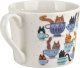Filiżanka porcelanowa 230 ml + spodek Koty w filiżankach 6