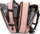 Plecak wodoodporny Bange na laptopa 15.6" miejski podróżny 47x31x15-25 cm do pracy samolotu męski damski z portem USB Różowy 3