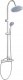 Shower system INVENA GRACJA, rain and hand shower, mixer, chrome finish. 1