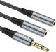 Kabel Hoco Jack 3.5mm - Jack 3.5mm 0.25m szary 1