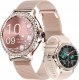 Smartwatch Damski Veltori VT320-1 Złota Bransoleta + Różowy Pasek Silikonowy 1