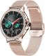 Smartwatch Damski Veltori VT320-1 Złota Bransoleta + Różowy Pasek Silikonowy 1