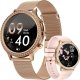 Smartwatch Damski Veltori VT310-1 Złota Bransoleta + Różowy Pasek Silikonowy 1