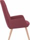 vidaXL Fotel, winna czerwień, obity tkaniną 4