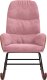 vidaXL Fotel bujany, różowy, tapicerowany aksamitem 3