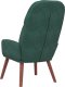 vidaXL Fotel, ciemnozielony, obity aksamitem 5