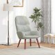 vidaXL Fotel, jasnoszary, obity aksamitem 1
