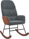 vidaXL Fotel bujany, ciemnoszary, tapicerowany aksamitem 2