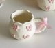 Kubek ceramiczny biały z różowymi kokardkami 300ml 1szt CUP24 1