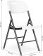 Komplet 2 krzeseł składanych zestaw cateringowy metal HDPE białe ModernHome 9