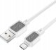 Kabel USB Hoco USB-A - microUSB 1 m Biały 1