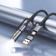 Kabel USB Hoco USB-A - USB-C 1.2 m Czarny 4