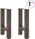 vidaXL Nogi do stolika kawowego stal 2 szt. 38x(42-43) cm 3