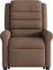 vidaXL Podnoszony fotel masujący, rozkładany, brązowy, obity tkaniną 5