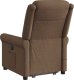 vidaXL Podnoszony fotel masujący, rozkładany, brązowy, obity tkaniną 7