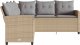 vidaXL L-kształtna kanapa z poduszkami beżowy polirattan 4