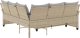 vidaXL L-kształtna kanapa z poduszkami beżowy polirattan 5