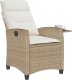 vidaXL Rozkładany fotel ogrodowy ze stolikiem bocznym Beżowy 4