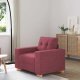 vidaXL Fotel, winna czerwień, 59 cm, obity tkaniną 1