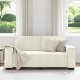 vidaXL Sofa 2-osobowa, kremowy, 140 cm, tapicerowana aksamitem 3