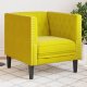 vidaXL Fotel Chesterfield, żółty, tapicerowany aksamitem 1