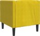 vidaXL Fotel Chesterfield, żółty, tapicerowany aksamitem 6