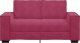 vidaXL Sofa 2-osobowa, winna czerwień, 120 cm, tapicerowana aksamitem 4