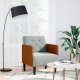 vidaXL Sofa Fotel z Podłokietnikami Jasnoszary 55 cm Aksamit 1