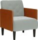 vidaXL Sofa Fotel z Podłokietnikami Jasnoszary 55 cm Aksamit 1